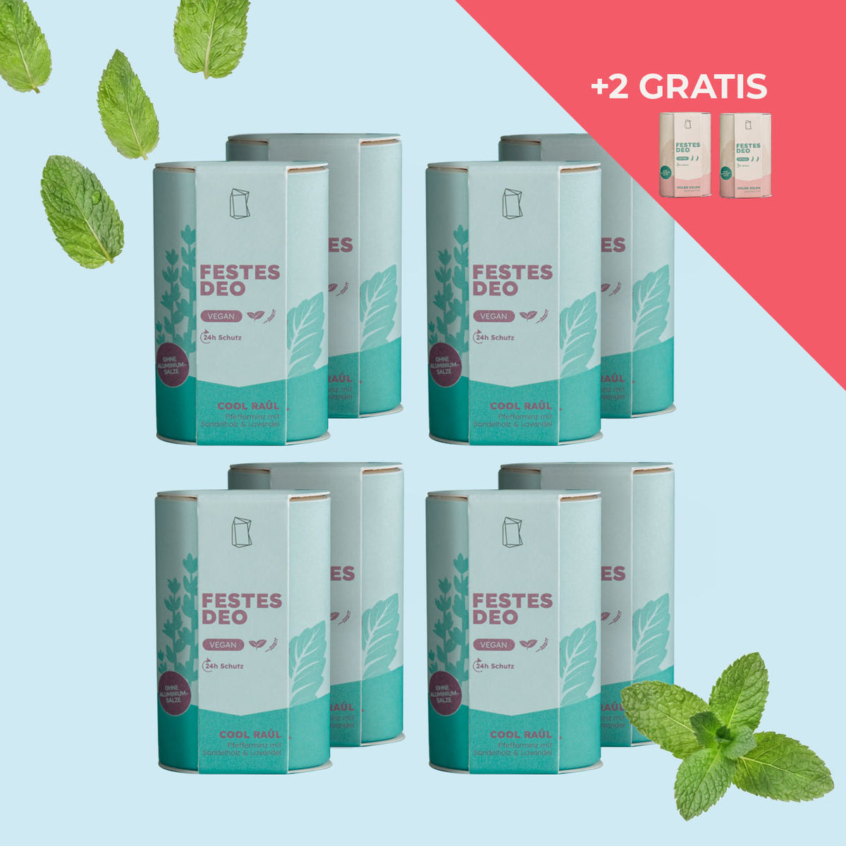 festes Deo Vorratsset. 8x festes Deo+ 2 Gratis Deo