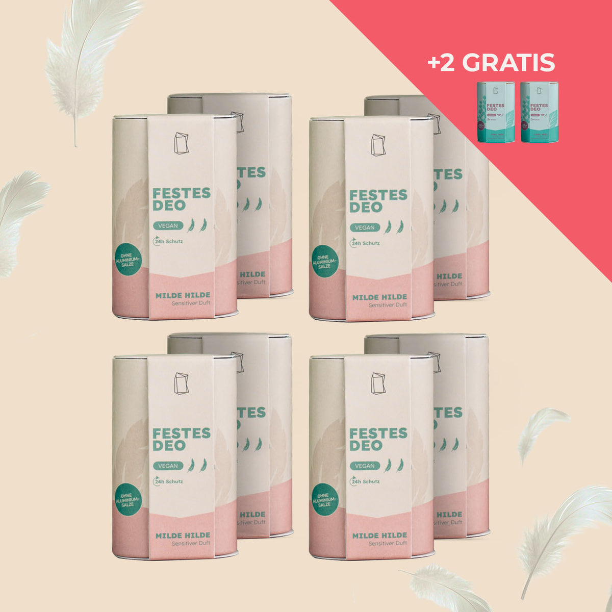 festes Deo Vorratsset. 8x festes Deo+ 2 Gratis Deo