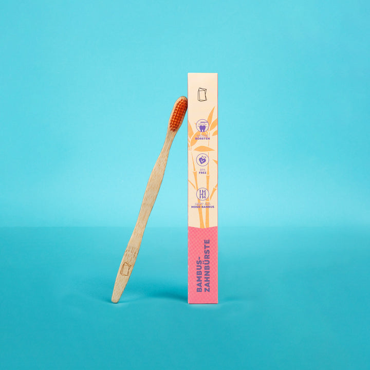 Produktbild Zahnbuerste aus Bambus orange neu