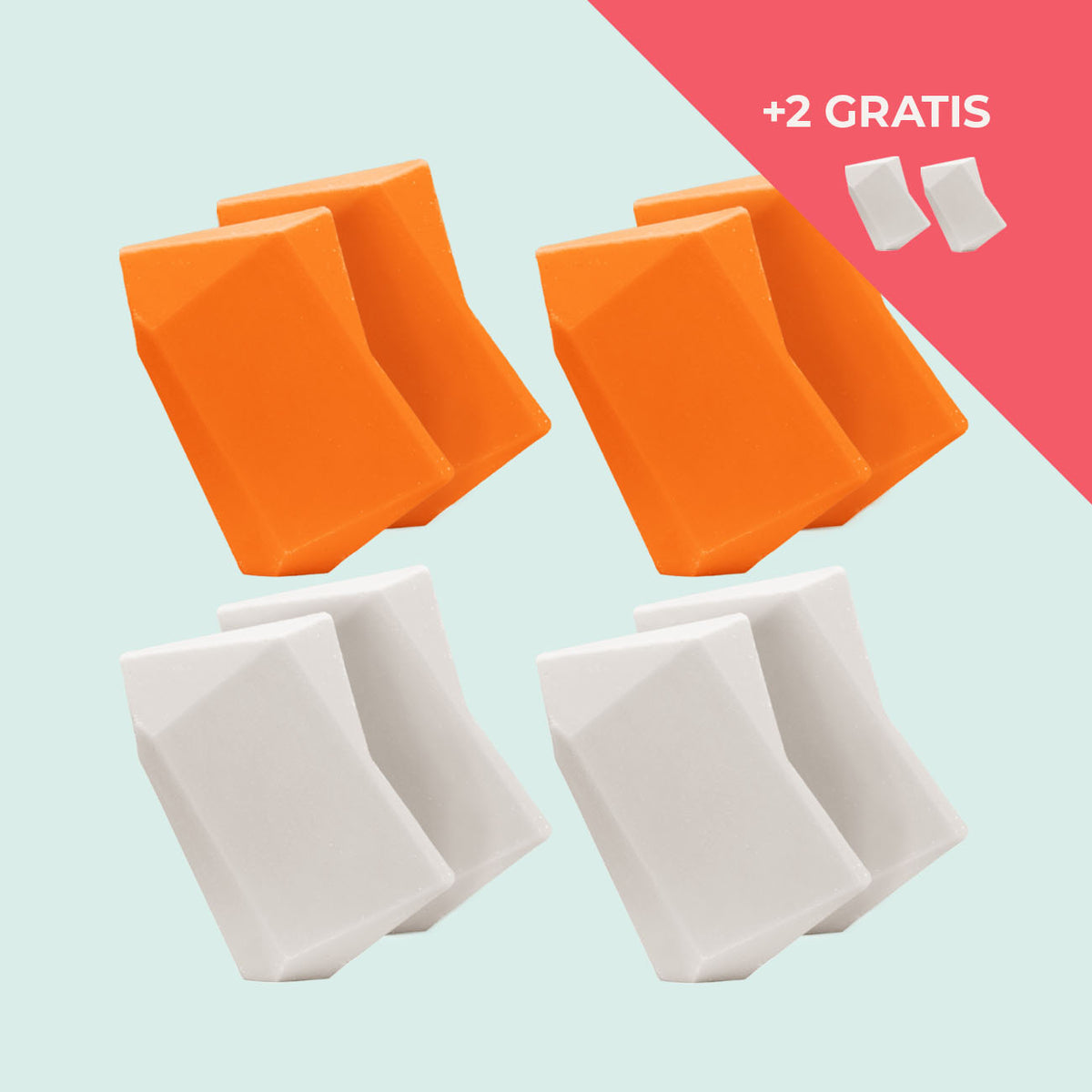 Festes Shampoo Vorratsset. 8 Feste Shampoo & Duschgel inkl. 2 Gratis Feste Shampoo & Duschgel