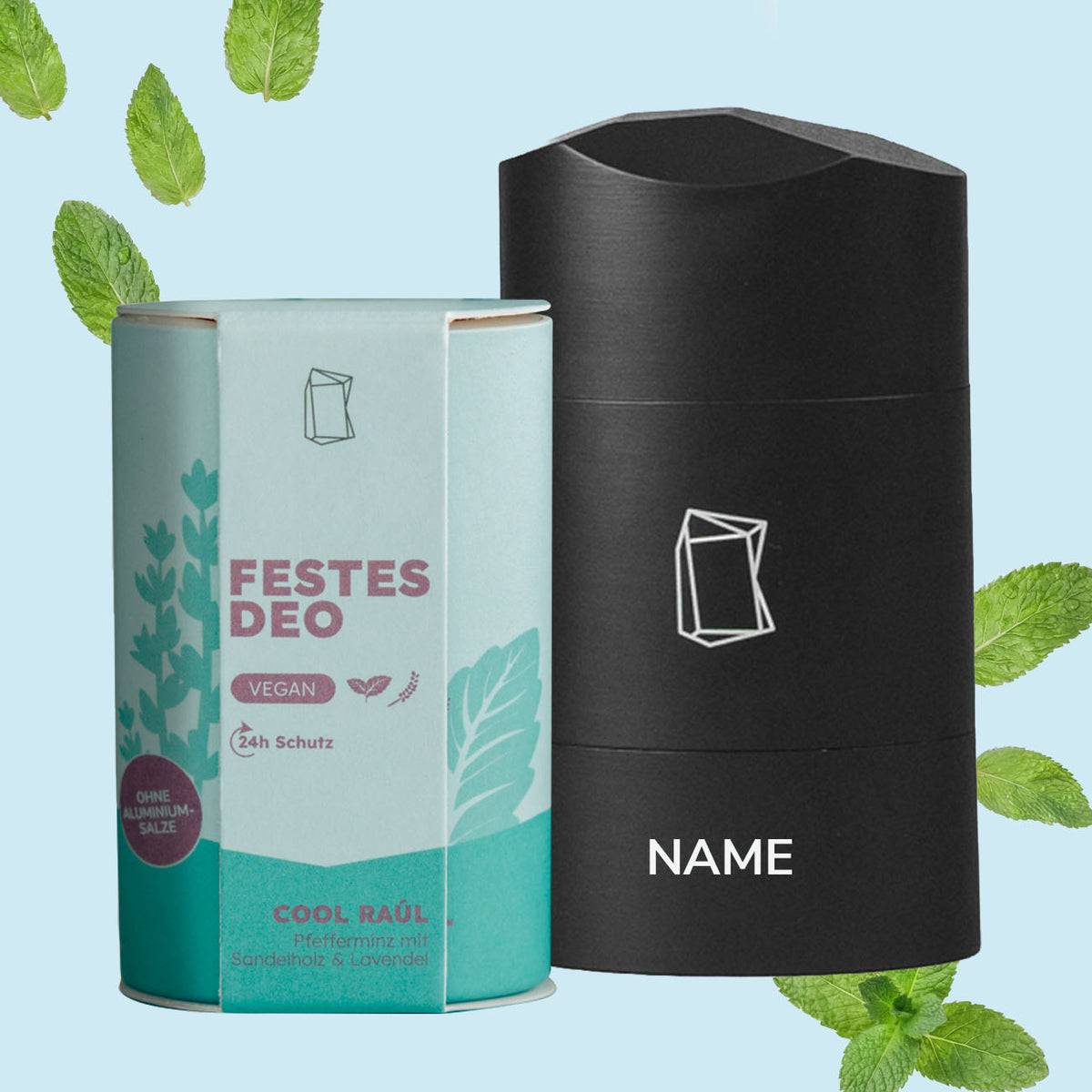 Festes Deo mit Refill Verpackung
