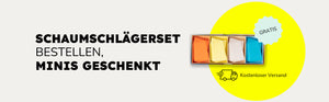 Header Aktion Schaumschlaegerset bestellen und Minis gratis querformat